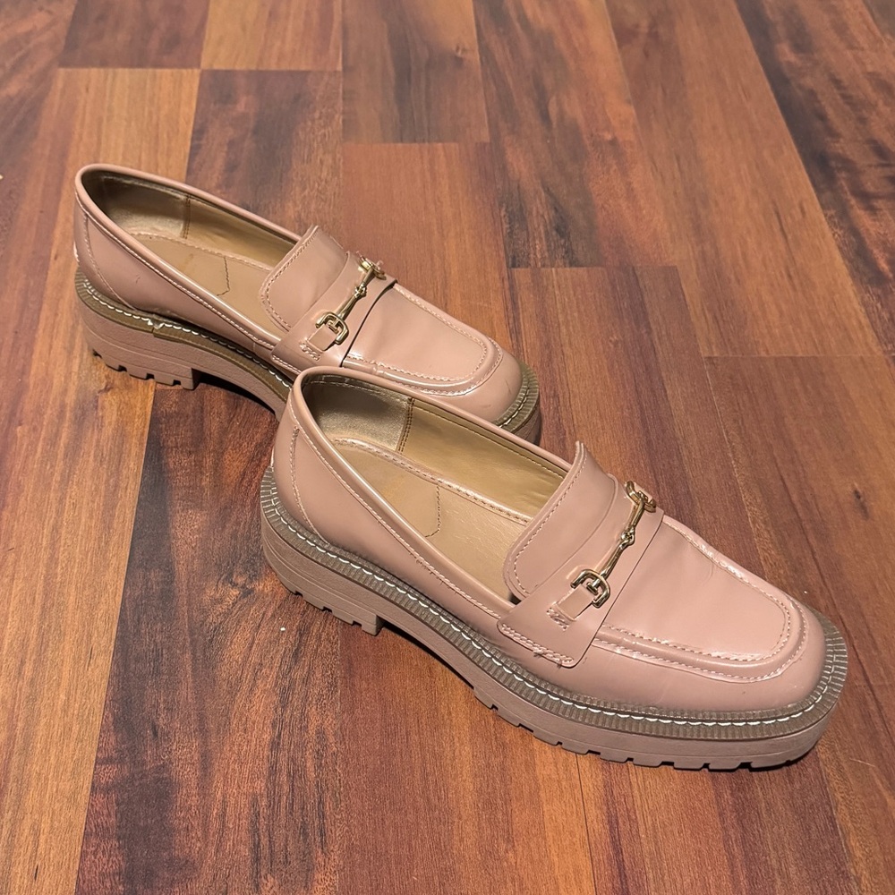 Sam Edelman Laurs Lug Sole Loafer Size 7.5 Color Maple Sugar Box Leather - Picture 9 of 12
